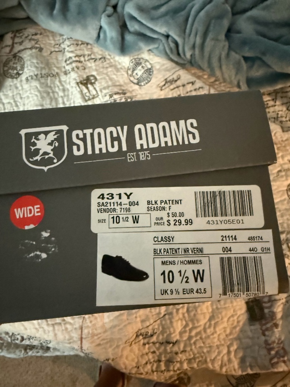 Stacy Adams formal dress shoes worn once Size 10.5
